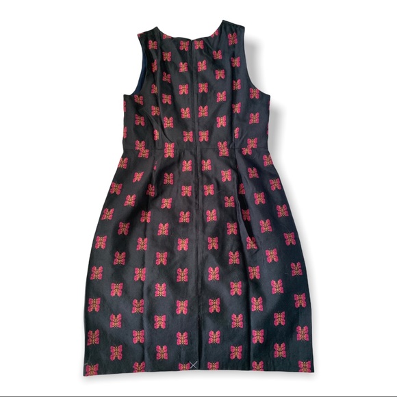J.Crew , Size 12, Navy, Butterflies, Sheath dress in butterfly jacquard - Picture 8 of 10
